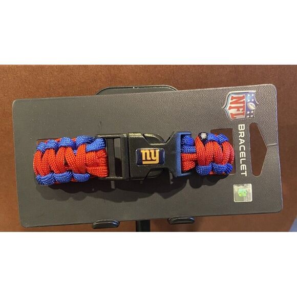 New York‎ Giants NFL Football Paracord Bracelet Team Colors Logo New - Picture 1 of 1